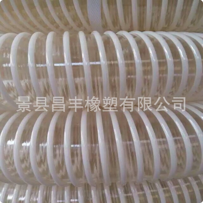 廠傢供應耐高溫PU透明鋼絲輸送軟管 PU耐高溫透明鋼絲軟管 DN50批發・進口・工廠・代買・代購