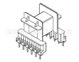 EE32型YC-EE-3201骨架 、6+6P L腳電感線圈骨架廠傢工廠,批發,進口,代購