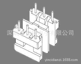 EE16型 YC-EE-1615 3+3P雙槽骨架 、電感線圈骨架廠傢工廠,批發,進口,代購