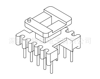 EE12型YC-EE-1201骨架 、5+5P立式電感線圈骨架廠傢工廠,批發,進口,代購