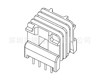 UU16骨架YC-UU-1603，2+2P廠傢直銷，變壓器骨架電感底座工廠,批發,進口,代購