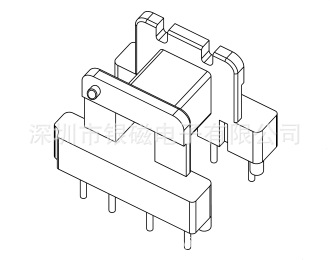 EE19型YC-EE-1903-1 4+4P 骨架 、電感線圈骨架廠傢工廠,批發,進口,代購