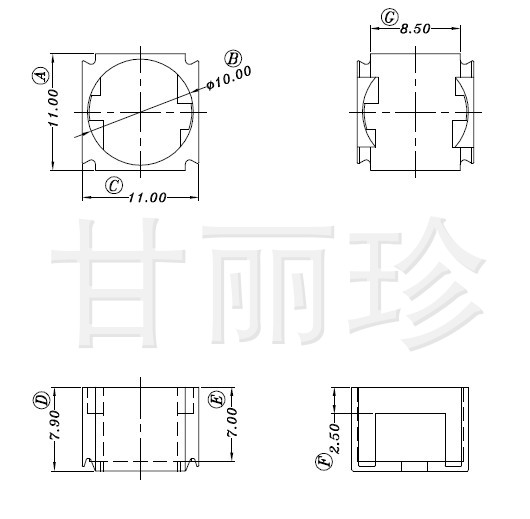 磁環電感底座 base yt-041尺寸圖工廠,批發,進口,代購