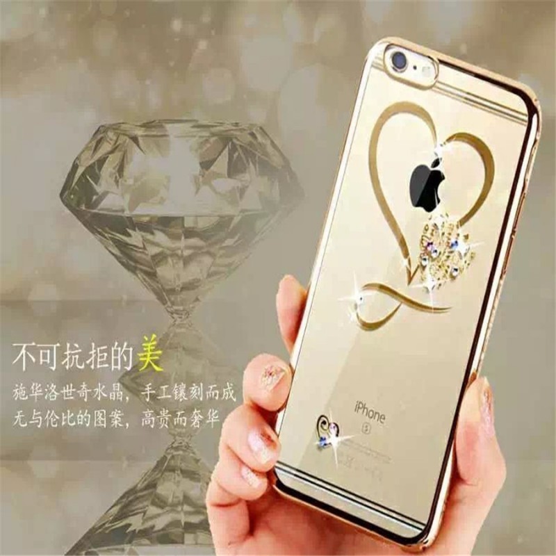 蘋果7手機殼電鍍TPU iphone7 plus手機殼鑲鉆透明軟殼手機保護套批發・進口・工廠・代買・代購
