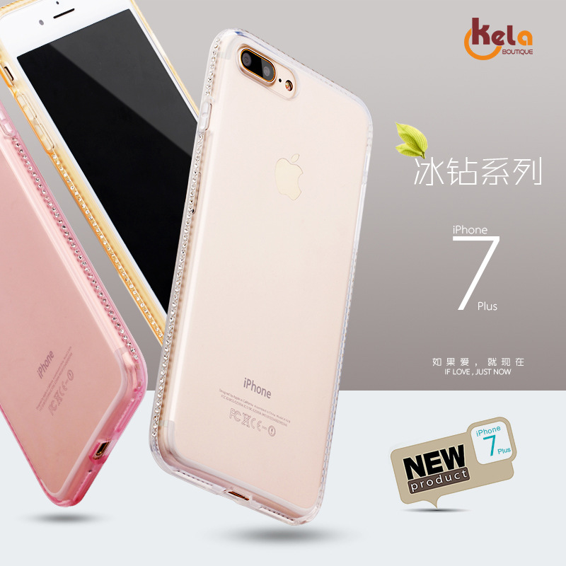 外單爆款TPU iphone7 超薄鑲鉆手機殼 三星note7 6S 保護套軟殼工廠,批發,進口,代購