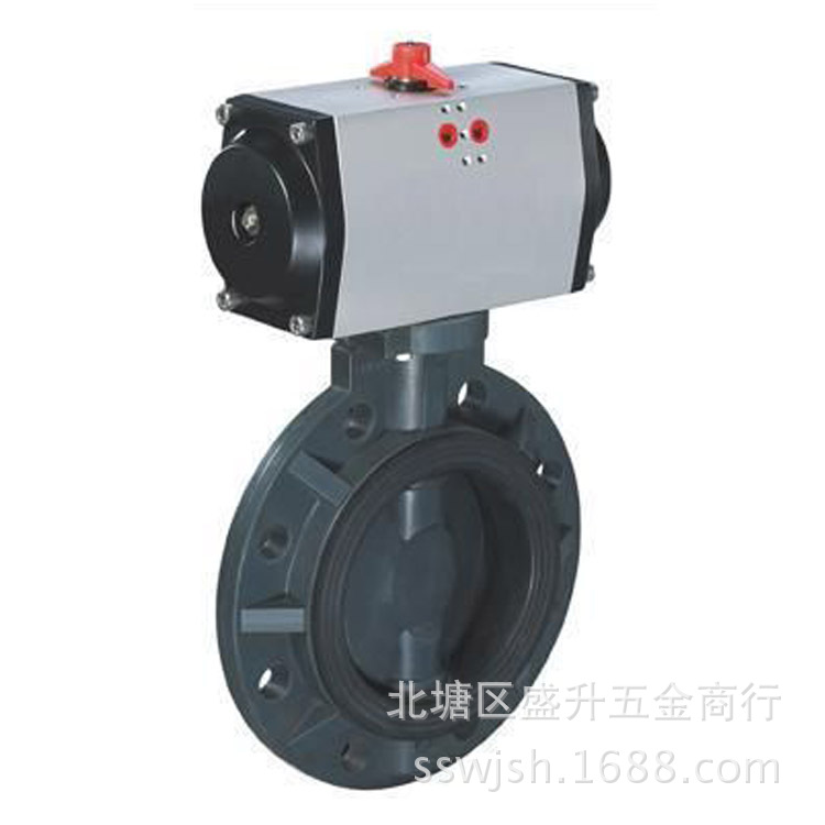 D671S-10S氣動塑料蝶閥 氣動PVC蝶閥 UPVC氣動耐酸堿腐蝕蝶閥DN65工廠,批發,進口,代購