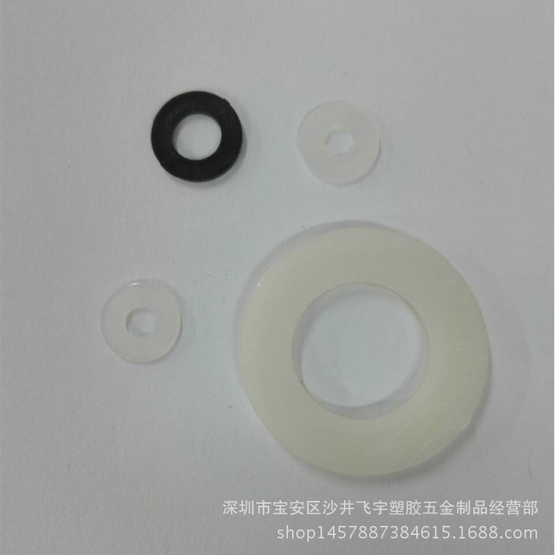 墊片 定做塑膠五金配件零件 優質塑料墊圈黑白尼龍平墊 廠傢批發工廠,批發,進口,代購