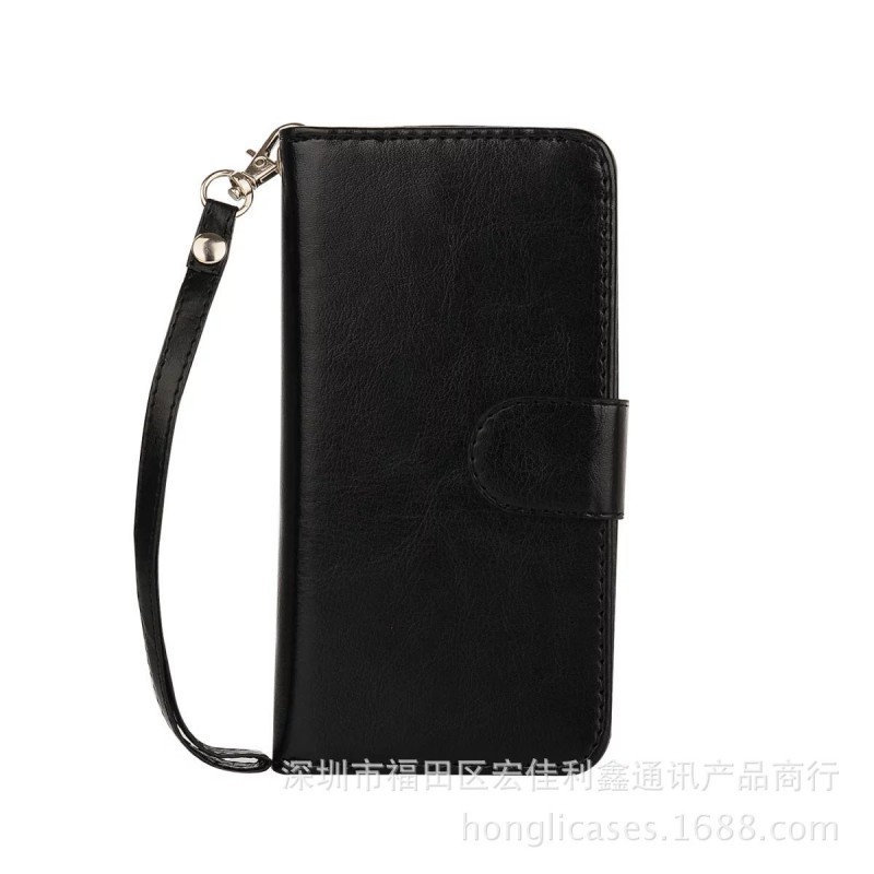 iphone7瘋馬紋九卡插卡TPU分離多功能手機皮套配色手繩廠傢直銷批發・進口・工廠・代買・代購