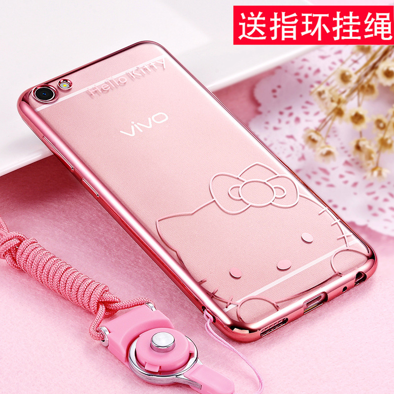 vivo x7手機殼新款卡通步步高x7plus保護套全包矽膠防摔掛繩軟殼工廠,批發,進口,代購