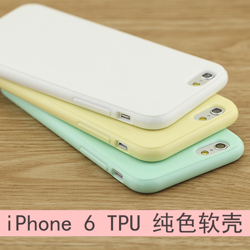 iphone6TPU手機殼 4.7寸實色光麵素材TPU蘋果6s plus 5.5糖果色工廠,批發,進口,代購