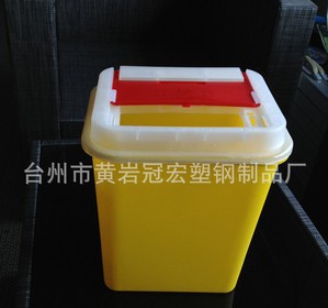 廠傢直銷黃色醫療利器盒質量保證5L高蓋方形利器盒 醫療廢棄盒批發・進口・工廠・代買・代購