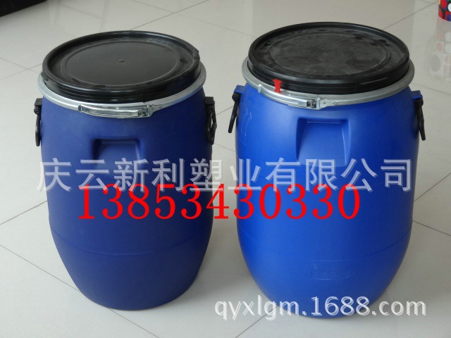 50公斤化工桶，50L包箍塑料桶，50升藍色化工桶PE鐵箍桶廠傢工廠,批發,進口,代購