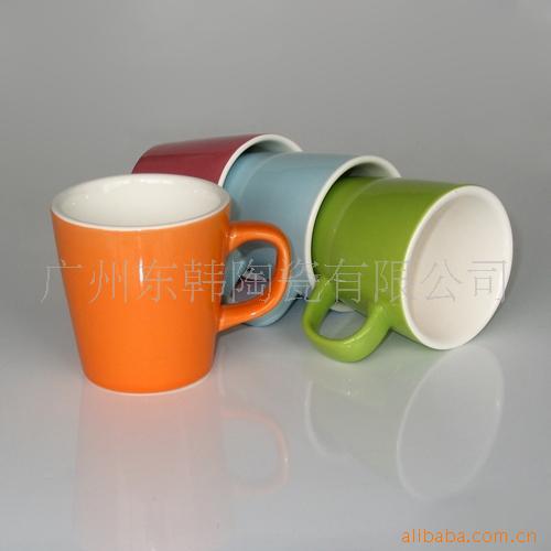 廠傢直銷 可定製批發色釉  馬克杯  粉色 藍色 黑色 橙色 黃色工廠,批發,進口,代購