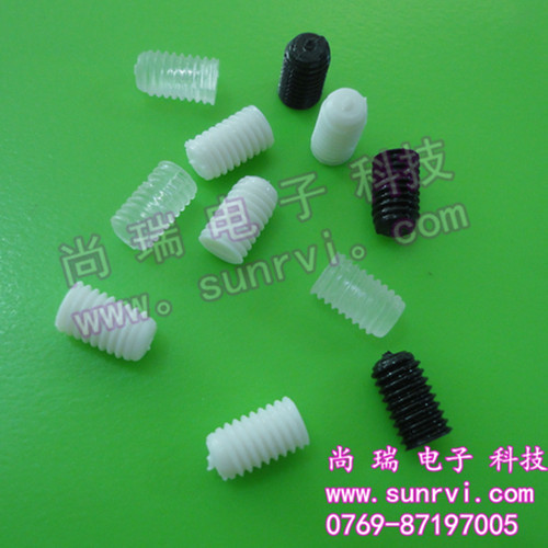 無頭塑膠螺絲M4X6/白色透明PC料塑料螺絲/無帽頭膠螺絲工廠,批發,進口,代購
