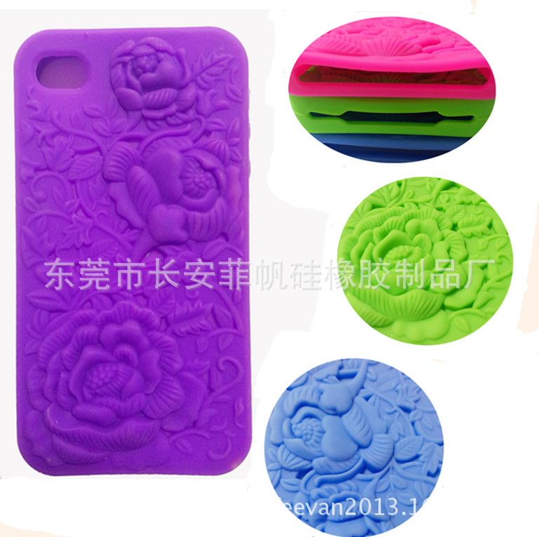 廠傢直銷 新款浮雕ip5手機套 ip5玫瑰花手機套 觀音手機套矽膠套工廠,批發,進口,代購