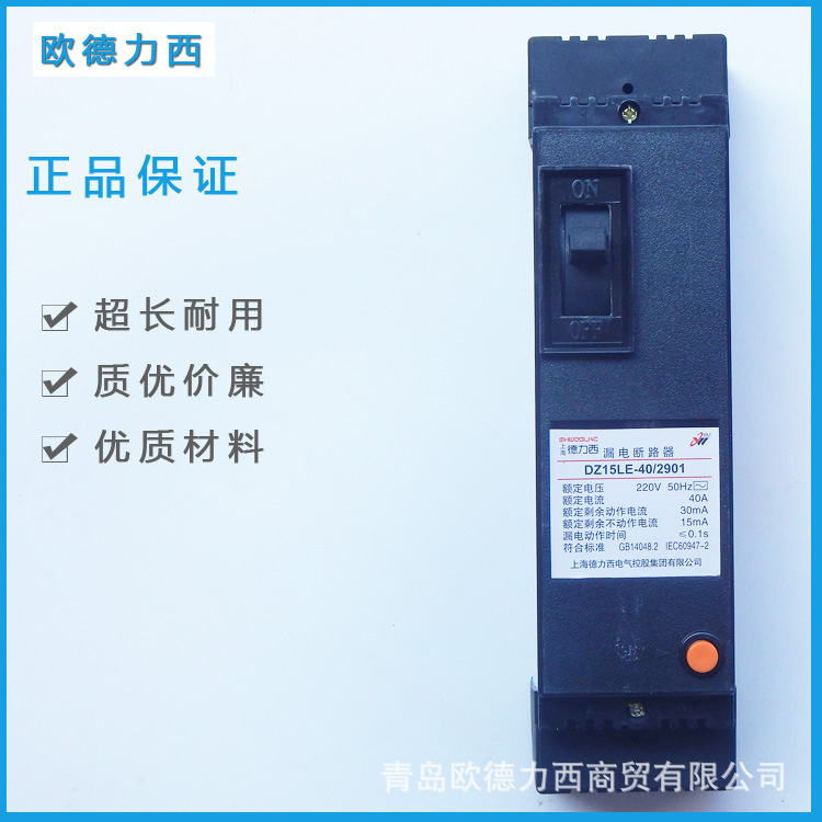 DZ15LE 廠傢直銷 量大批發 40/2901黑色 照明開關 漏電斷路器工廠,批發,進口,代購