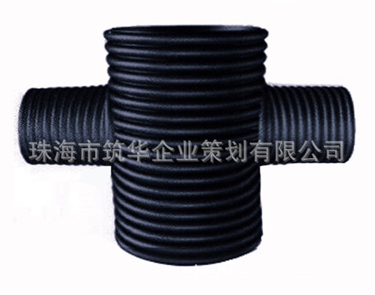 廠傢直銷 雄塑 HDPE 增強中空壁纏繞管配件 平麵（異徑）四通工廠,批發,進口,代購