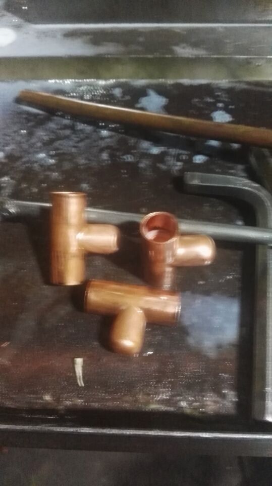 生產廠傢定製內外徑+-0.05mm.高標準紫銅異徑三通管件批發・進口・工廠・代買・代購