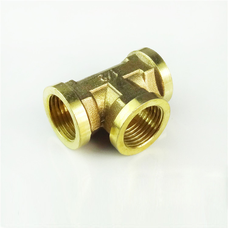 廠傢水暖 批發全銅方體 精品黃銅 1/2內絲三通4分工廠,批發,進口,代購