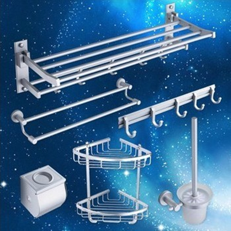 毛巾架太空鋁浴巾架衛生間置物架折疊浴室衛浴五金掛件套裝工廠,批發,進口,代購