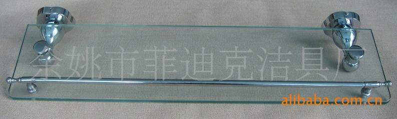 供應衛浴五金件/9098梅花底座鋅合金鍍鉻單層玻璃置物架/化妝臺工廠,批發,進口,代購