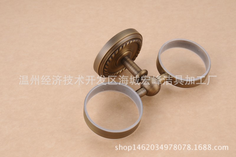 仿古歐式復古 全銅化妝臺 高品質雙杯毛巾架 浴室衛生間五金掛件批發・進口・工廠・代買・代購