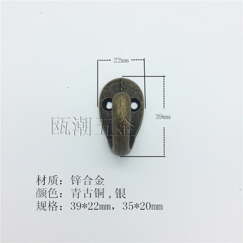 廠傢直銷/歐式掛鉤  鋅合金衣鉤  左右孔仿古掛鉤  浴室配件批發・進口・工廠・代買・代購