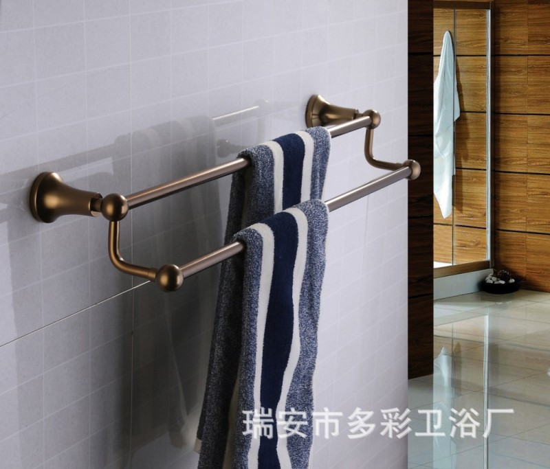 自產自銷 太空鋁彩色青古銅毛巾桿 毛巾架 雙桿工廠,批發,進口,代購