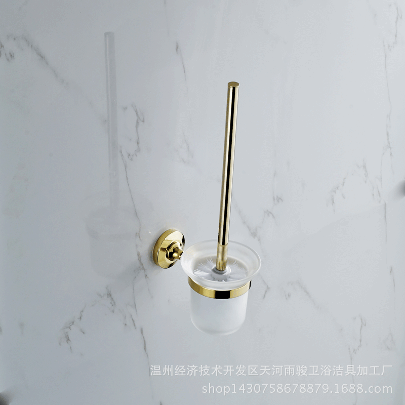廠傢直銷 全銅金色馬桶刷 浴室馬桶杯架 浴室五金掛件工廠,批發,進口,代購