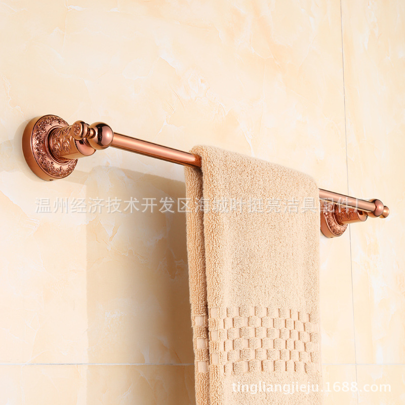 廠傢直銷/歐式全銅五金掛件/玫瑰金色/單桿毛巾架 毛巾桿OS8303工廠,批發,進口,代購