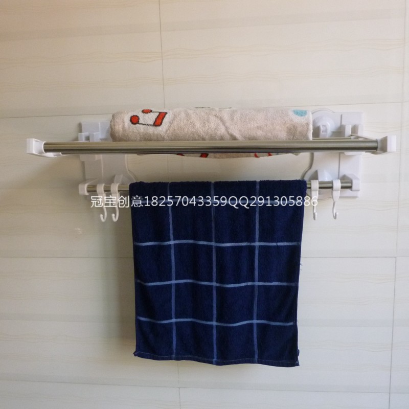 超強真空吸盤不銹鋼浴室架 衛生間毛巾架 展銷會熱賣新產品工廠,批發,進口,代購