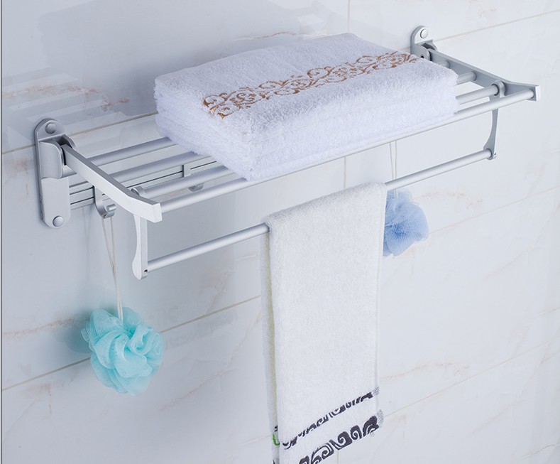 浴室毛巾架 浴巾架 太空鋁折疊浴巾架 衛浴掛件工廠,批發,進口,代購