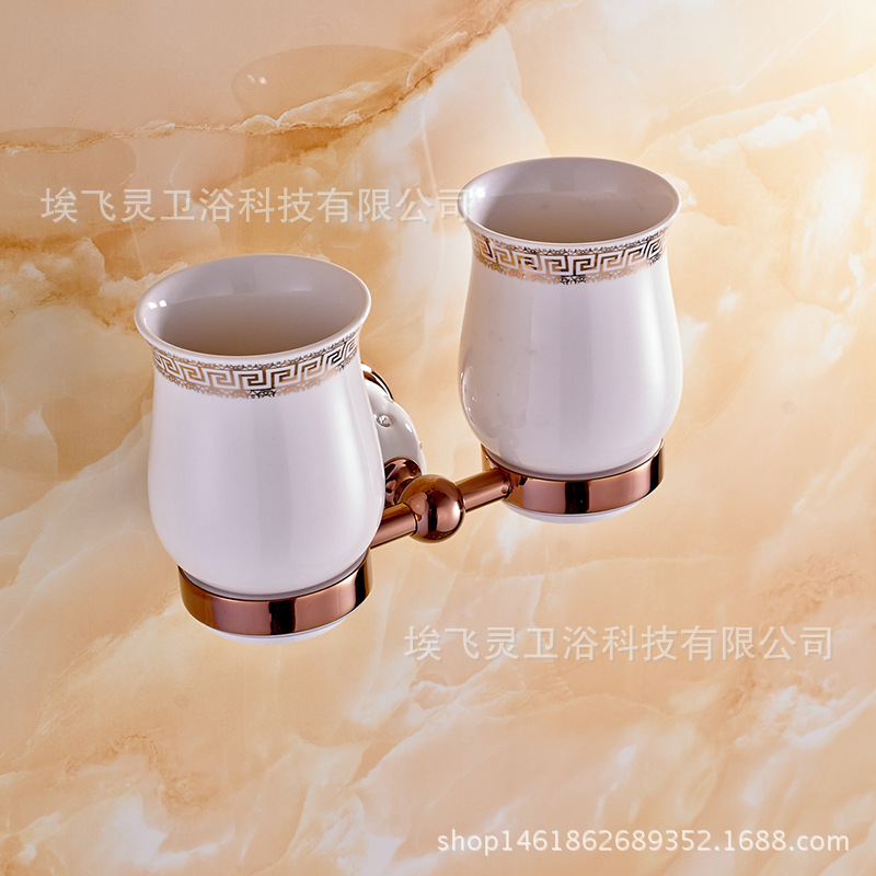 供應精品五金掛件 浴室掛件系列單杯置物架 衛浴五金漱口雙杯優選批發・進口・工廠・代買・代購
