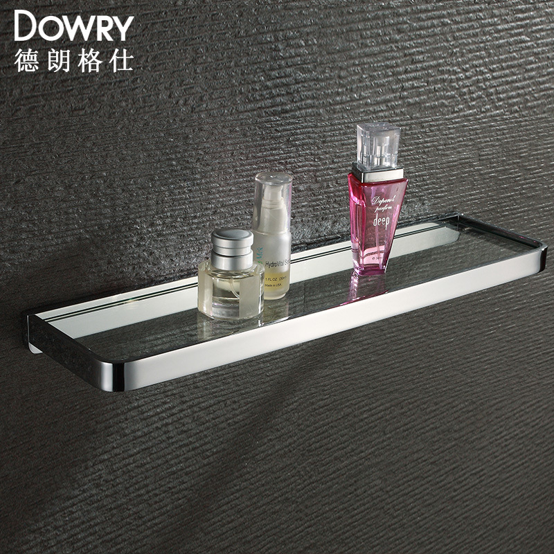 DOWRY衛生間單層玻璃浴室置物架 銅不銹鏡前玻璃架58591 批發批發・進口・工廠・代買・代購