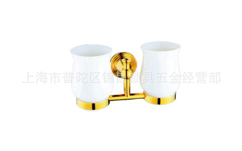 正品卡航 五金衛浴掛件 雙杯牙膏牙刷杯架 浴室洗漱杯工廠,批發,進口,代購