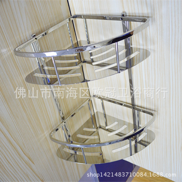 廠傢批發 加厚不銹鋼304置物架角架浴室掛件廚房傢具酒店托盤批發・進口・工廠・代買・代購