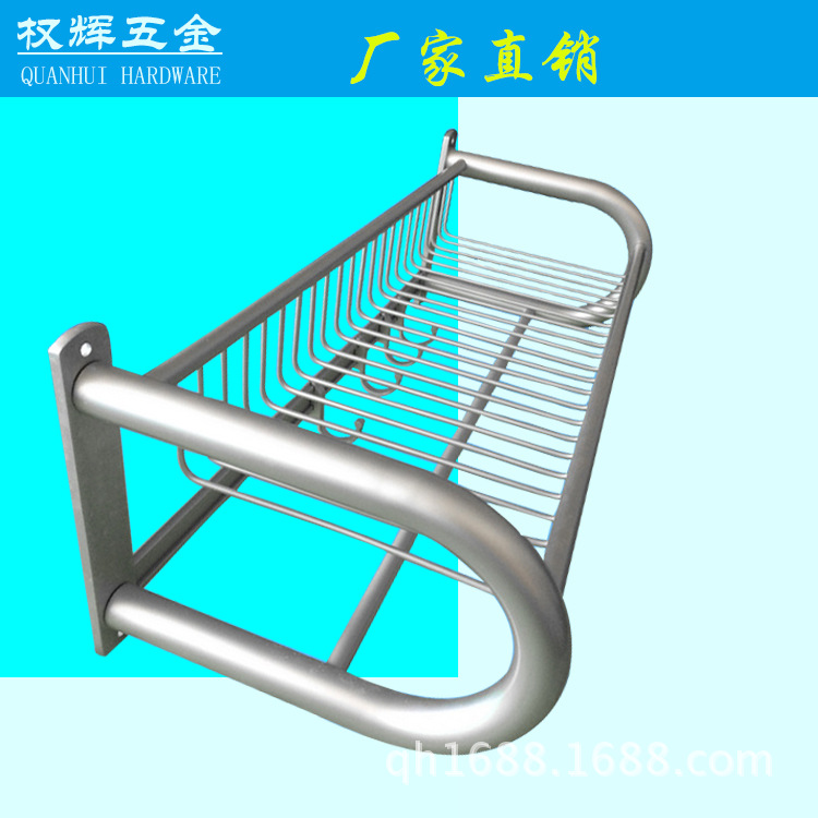 廠傢直銷 現貨供應衛浴掛件太空鋁浴室專用毛巾架 網籃收納置物架工廠,批發,進口,代購