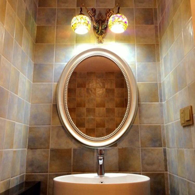 歐式橢圓壁掛浴室鏡防水 衛浴衛生間鏡歐式鏡子地中海裝飾鏡工廠,批發,進口,代購