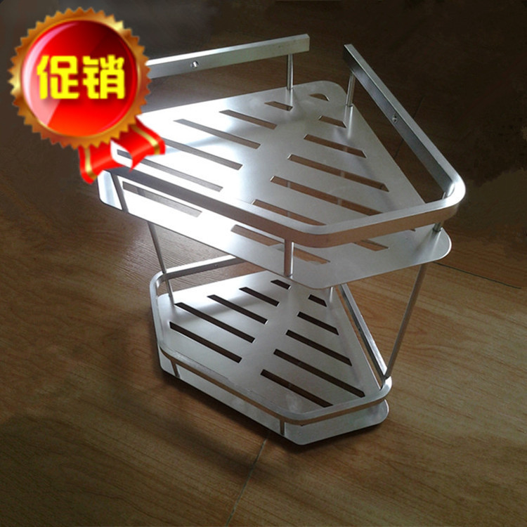 衛浴廠傢│太空鋁三角架│加厚鋁板雙層置物架│扇形轉角低價促銷工廠,批發,進口,代購