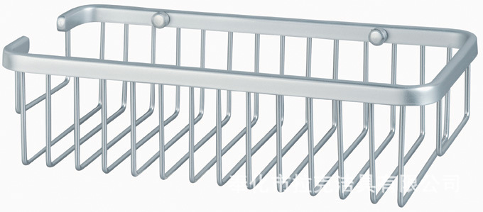 廠傢直銷 太空鋁單層置物架 衛浴轉角籃 浴室掛件 磨砂白 JY-042L批發・進口・工廠・代買・代購
