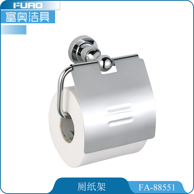 廠傢批發 全銅帶蓋片紙巾架 圓形浴室精品加厚電鍍廁紙架 熱銷中批發・進口・工廠・代買・代購