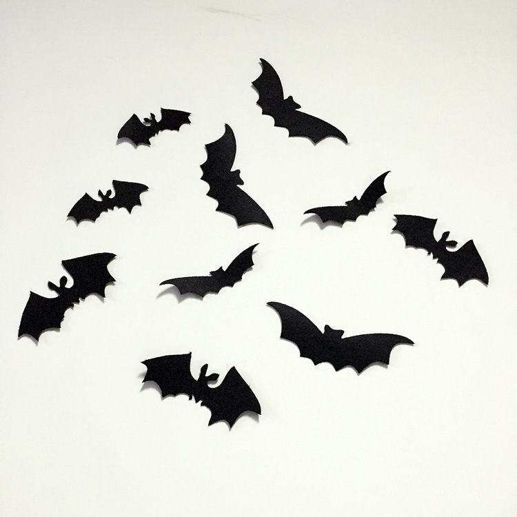 萬聖節裝飾蝙蝠墻貼 兒童臥室裝飾 創意毛氈蝙蝠批發・進口・工廠・代買・代購