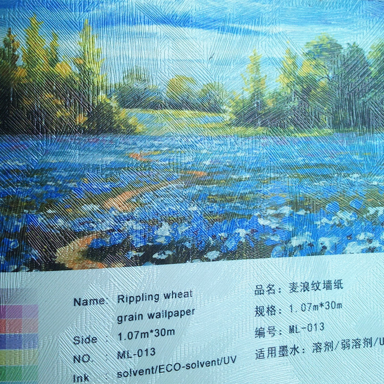 麥浪紋墻紙 個性化弱溶劑PVC壁畫基材 數位寫真材料廠傢直銷批發批發・進口・工廠・代買・代購