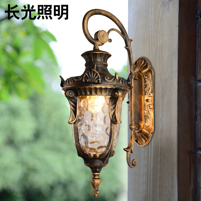 廠傢直銷 歐式戶外led壁燈花園燈庭院路燈古銅色復古壁燈防水燈工廠,批發,進口,代購