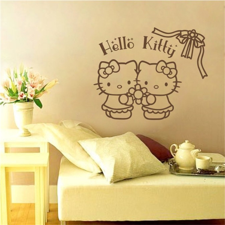 新品kitty貓墻貼精美雕刻工藝外貿墻貼特價批發現代簡約仿真工廠,批發,進口,代購