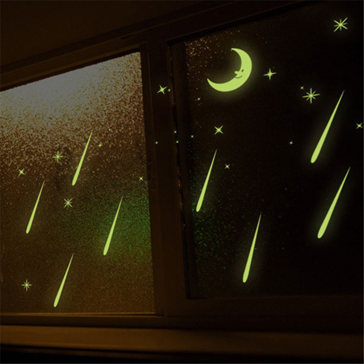 墻貼批發0037流星雨小型夜光熒光貼 裝飾PVC可移除墻貼紙畫批發・進口・工廠・代買・代購
