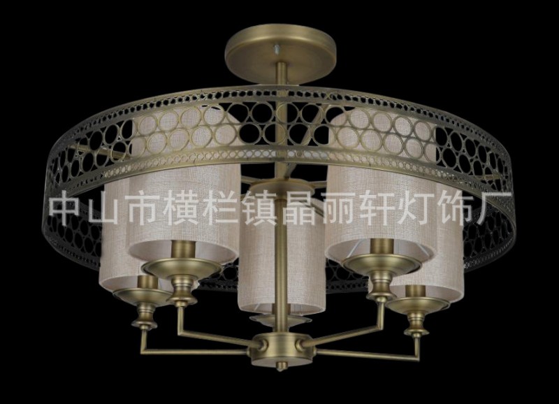 廠傢直接供應酒店別墅會所客房餐廳歐式簡約仿古銅吊燈燈具燈飾批發・進口・工廠・代買・代購