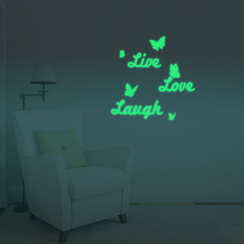 廠傢直銷 外貿熱銷 創意夜光字母發光貼  live love laugh GS040批發・進口・工廠・代買・代購