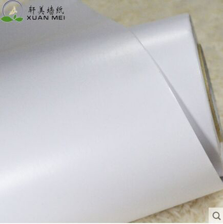 自黏墻紙 純色白色加厚防水加寬 書房臥室客廳壁紙自貼移門噴繪膜工廠,批發,進口,代購