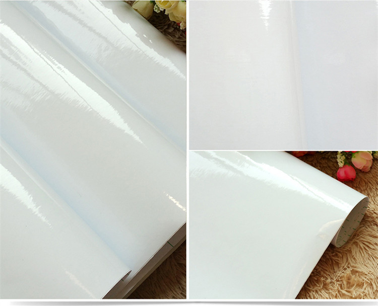 白黑 傢具翻新貼紙 防水墻貼pvc自黏墻壁紙烤漆珠光衣櫃櫥櫃純色批發・進口・工廠・代買・代購
